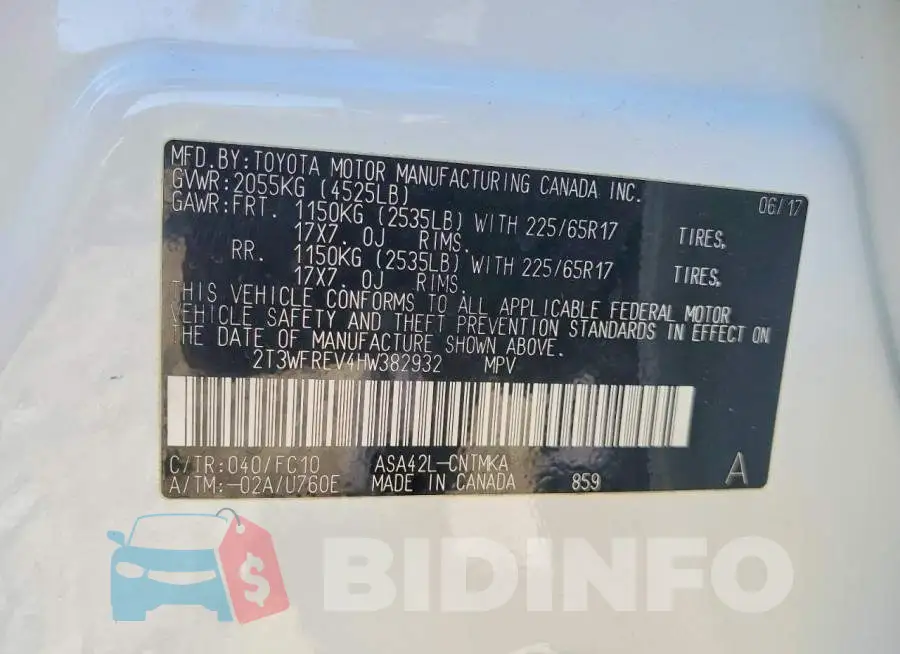 2T3WFREV4HW382932 Photo# 12
