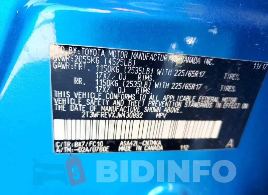 2T3WFREVXJW430892 Photo# 13