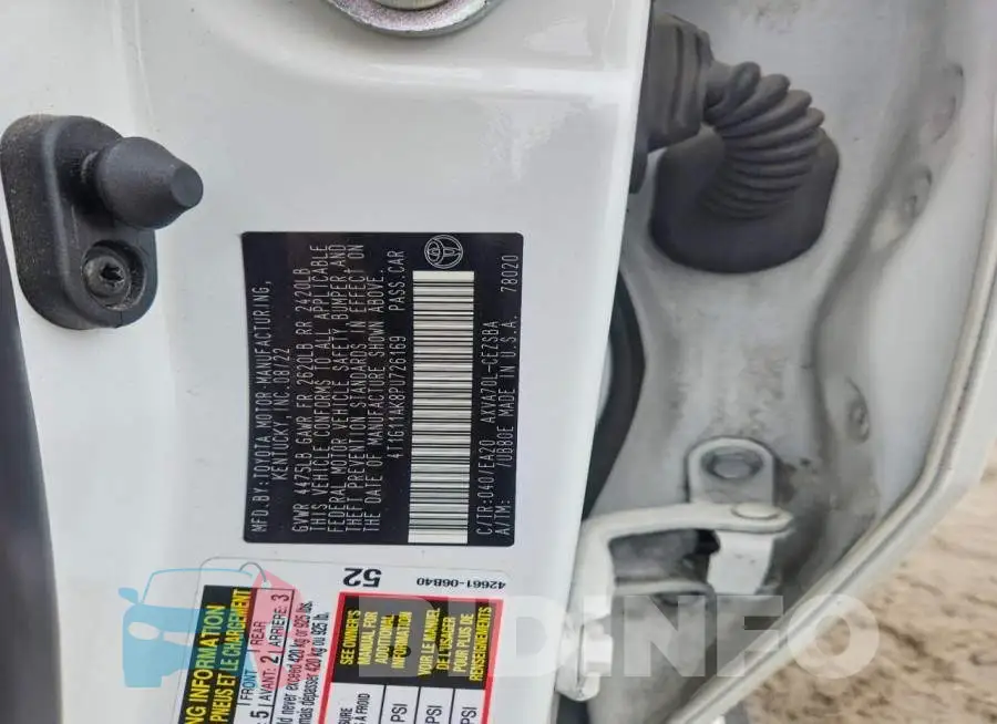 4T1G11AK8PU726169 Photo# 12
