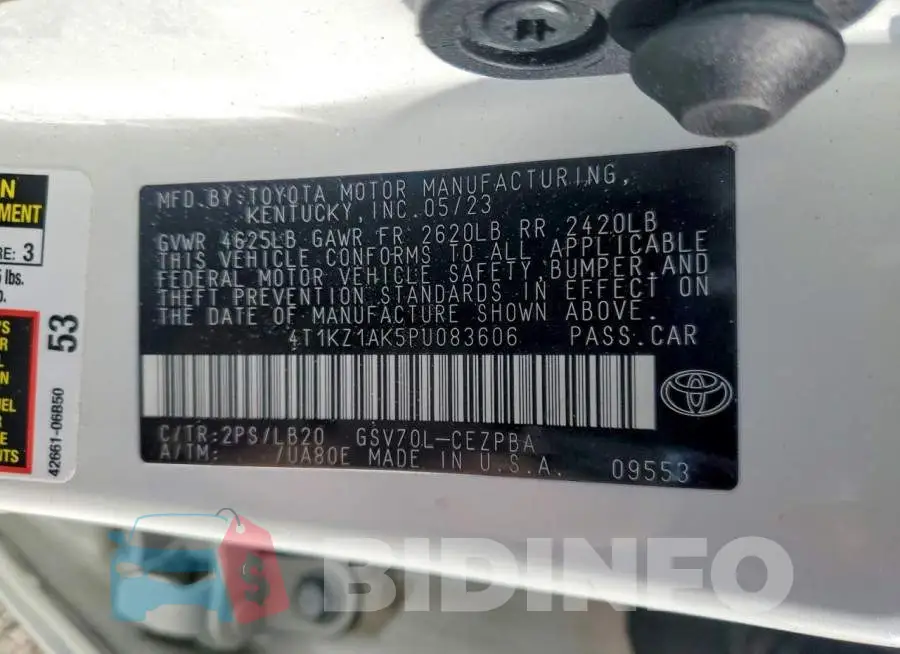 4T1KZ1AK5PU083606 Photo# 13