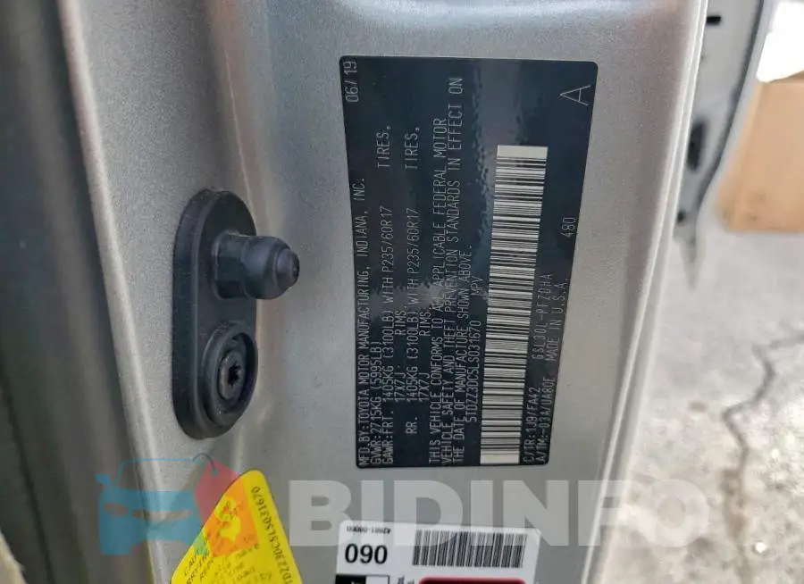 5TDZZ3DC5LS031670 Photo# 14