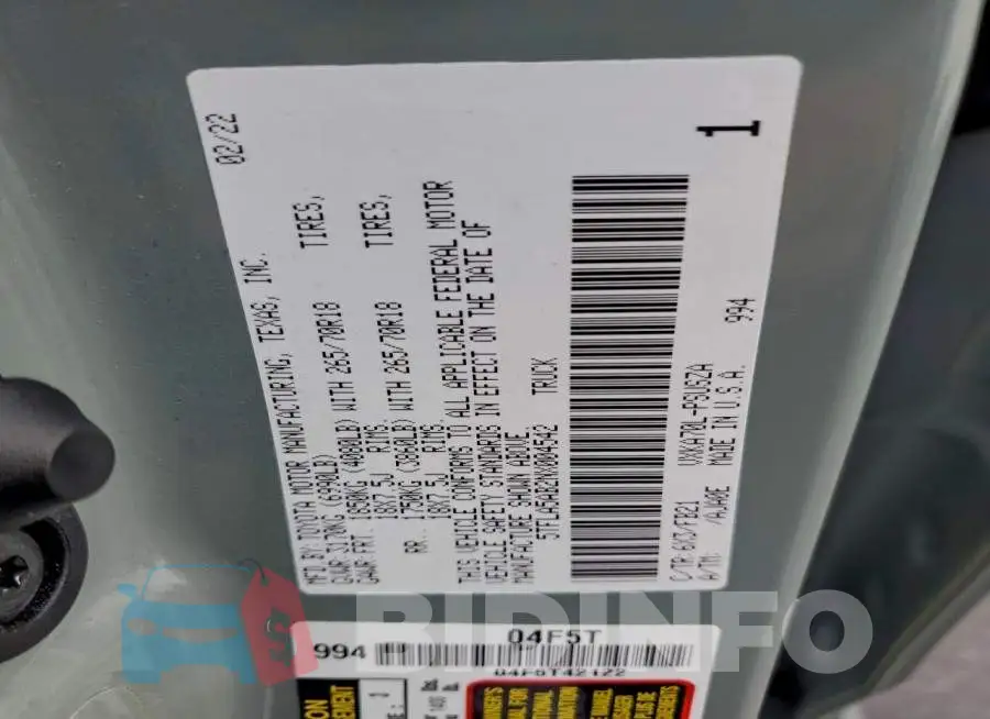 5TFLA5AB2NX004542 Photo# 12