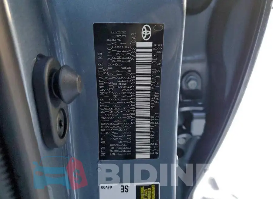 5YFB4MDE1TP383161 Photo# 13