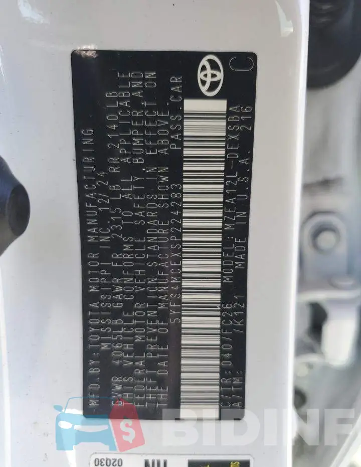 5YFS4MCEXSP224283 Photo# 12
