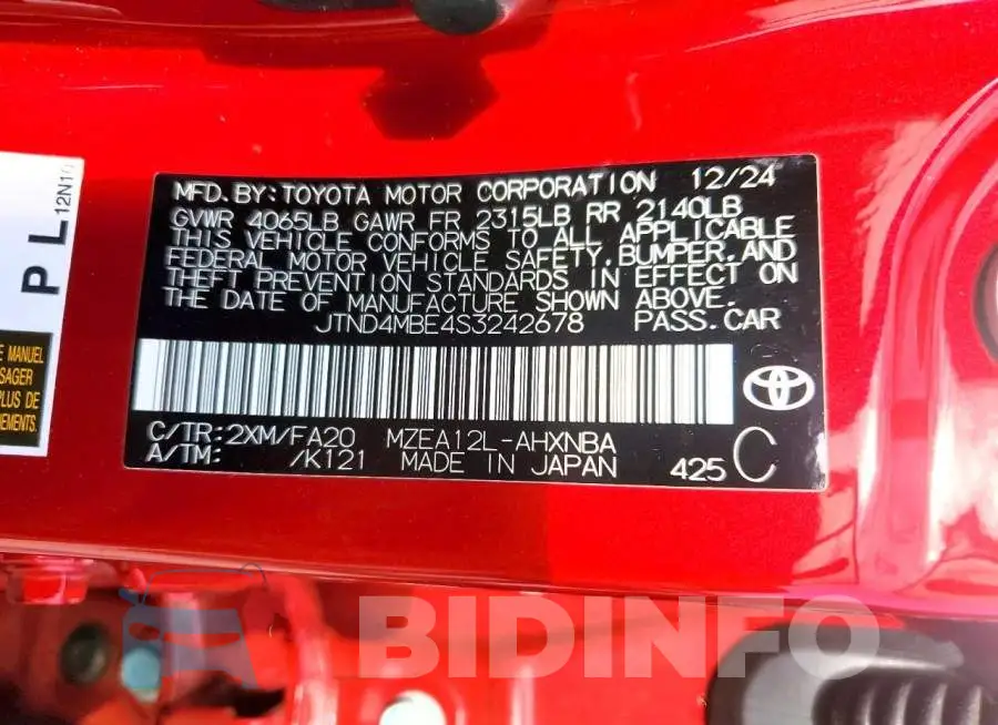 JTND4MBE4S3242678 Photo# 13