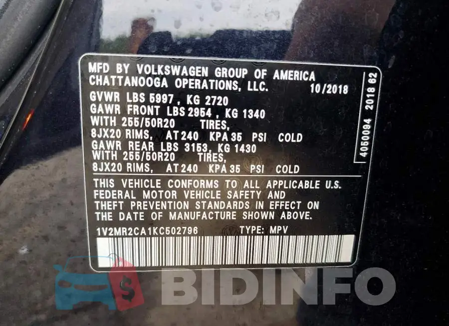 1V2MR2CA1KC502796 Photo# 13