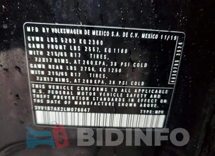 3VV1B7AX2LM076647 Photo# 13
