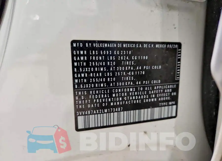 3VV4B7AX2LM173487 Photo# 13