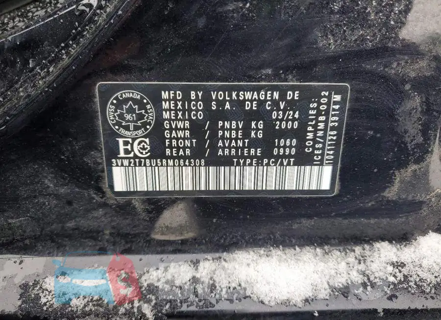 3VW2T7BU5RM064308 Photo# 13
