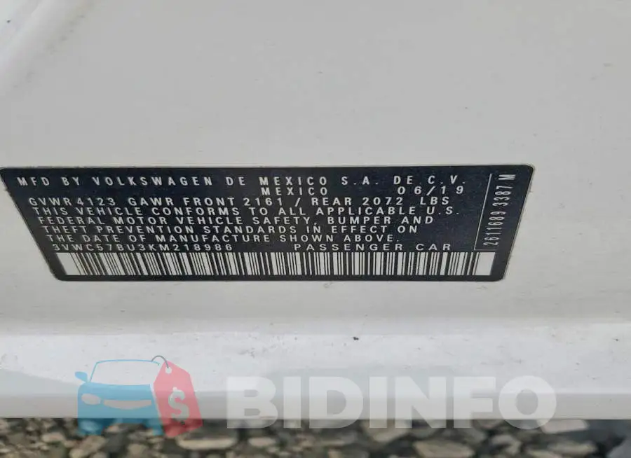 3VWC57BU3KM218986 Photo# 12