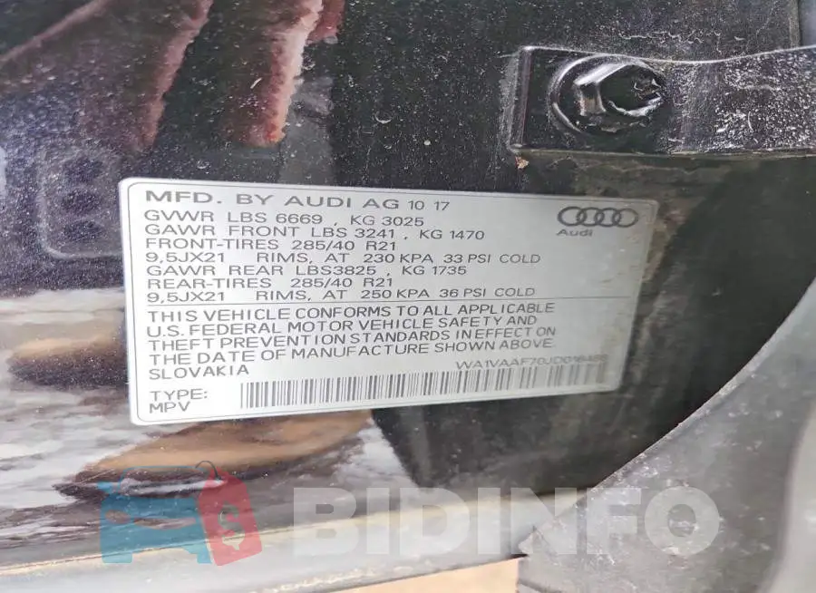 WA1VAAF70JD016488 Photo# 13