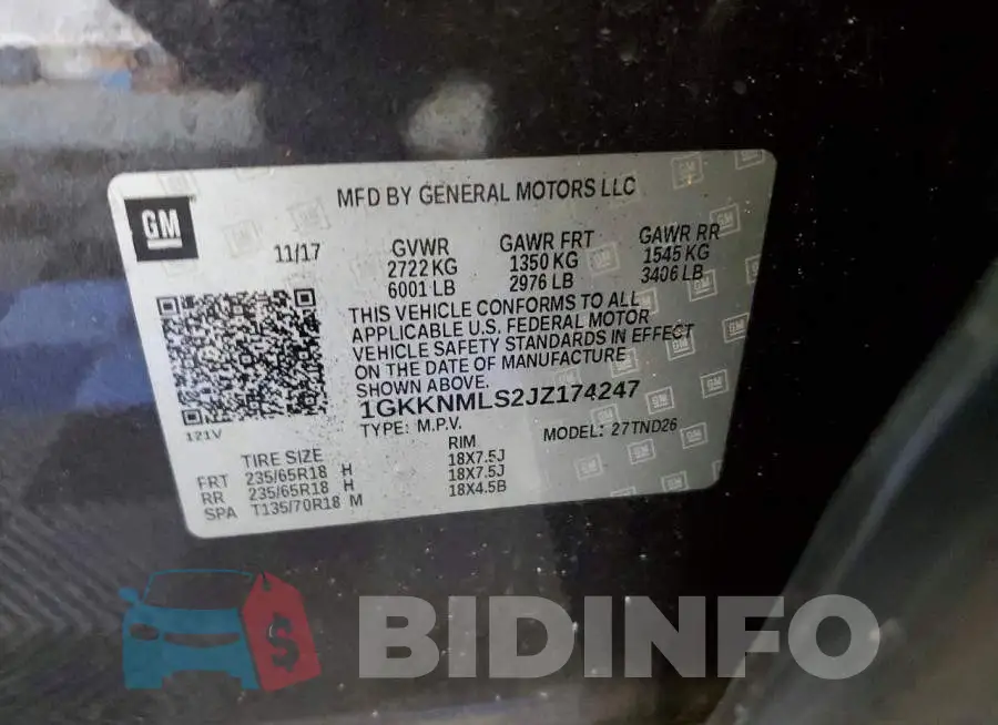 1GKKNMLS2JZ174247 Photo# 13