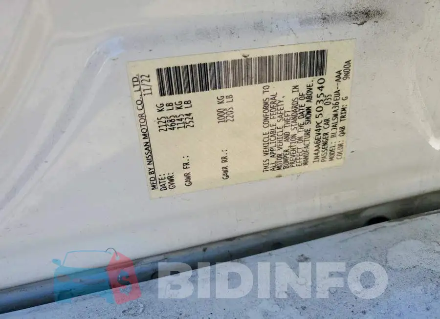 1N4AA6EV4PC503540 Photo# 12