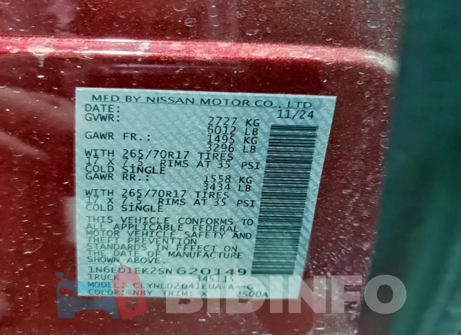 1N6ED1EK2SN620149 Photo# 12