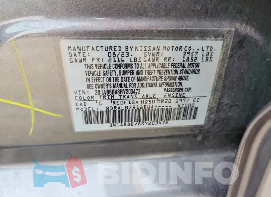 3N1AB8BV8RY203472 Photo# 12