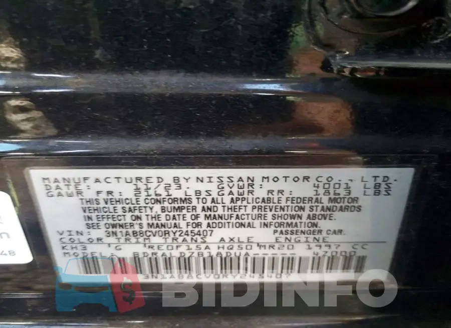 3N1AB8CV0RY245407 Photo# 12