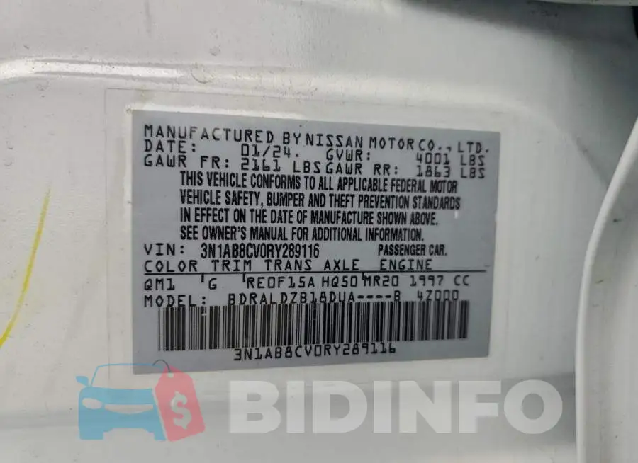 3N1AB8CV0RY289116 Photo# 12