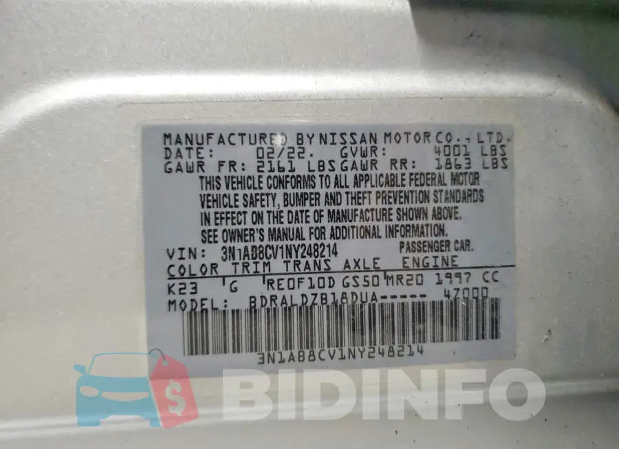 3N1AB8CV1NY248214 Photo# 12