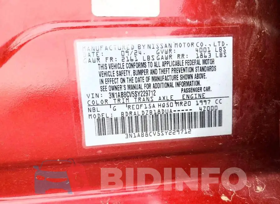 3N1AB8CV5SY229712 Photo# 13