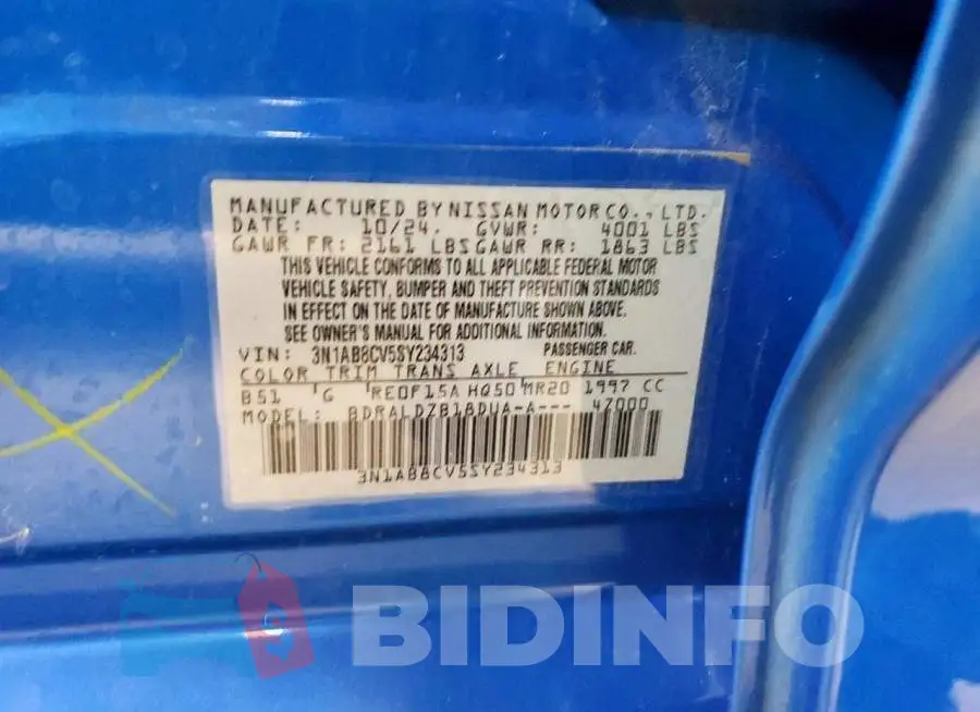 3N1AB8CV5SY234313 Photo# 12