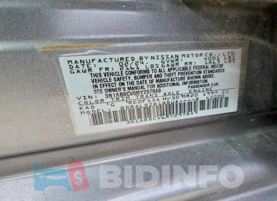 3N1AB8CV6RY297849 Photo# 13