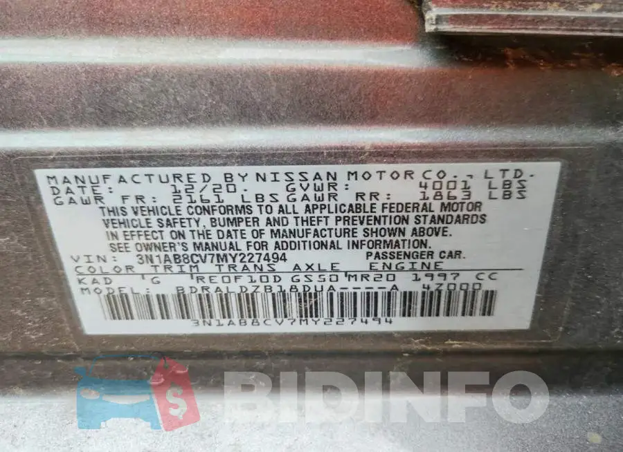3N1AB8CV7MY227494 Photo# 12