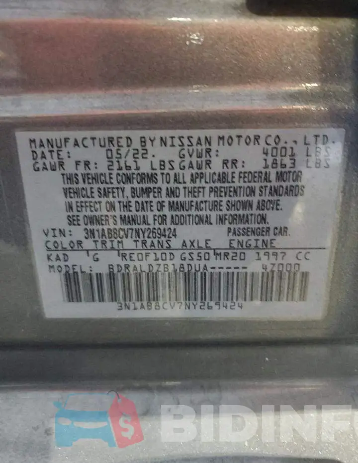 3N1AB8CV7NY269424 Photo# 12