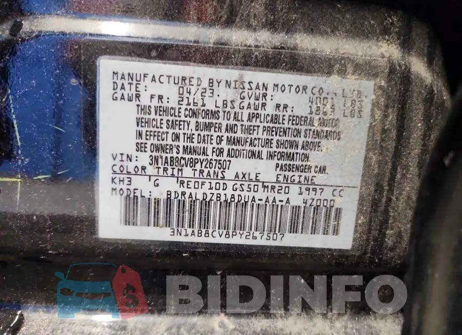 3N1AB8CV8PY267507 Photo# 12