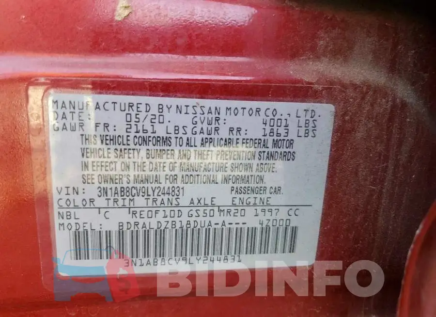 3N1AB8CV9LY244831 Photo# 12