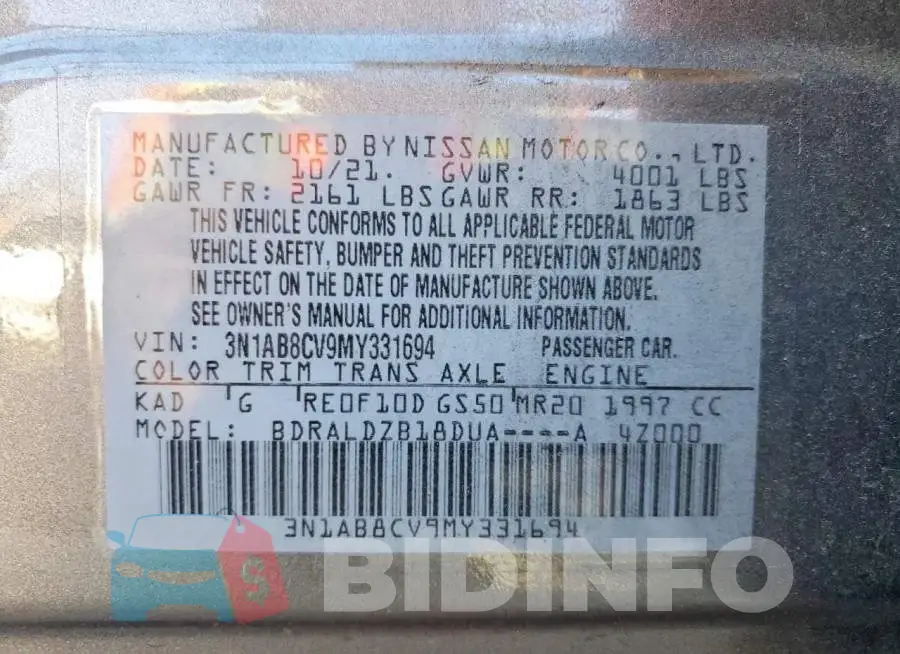 3N1AB8CV9MY331694 Photo# 12
