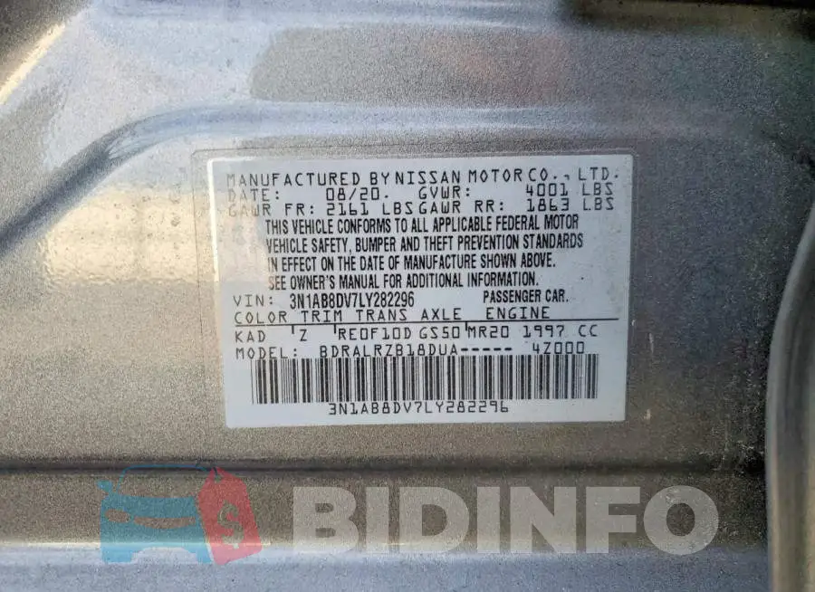 3N1AB8DV7LY282296 Photo# 12