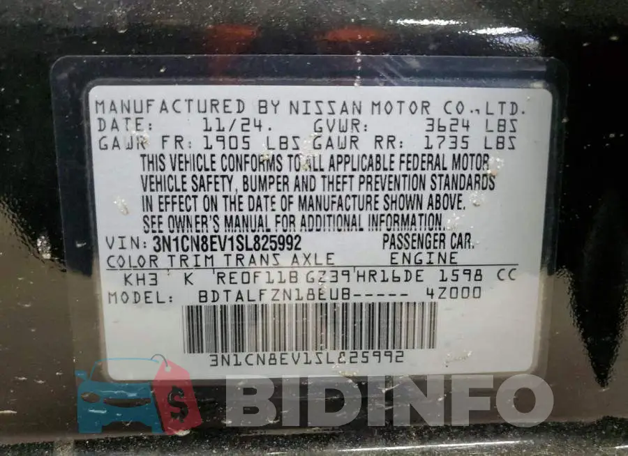 3N1CN8EV1SL825992 Photo# 12