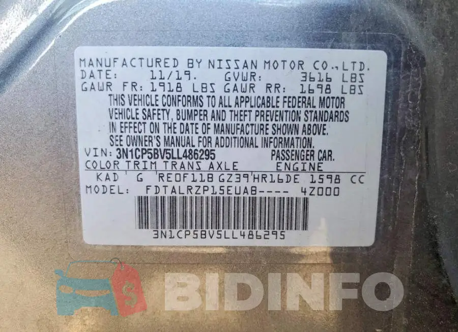3N1CP5BV5LL486295 Photo# 13