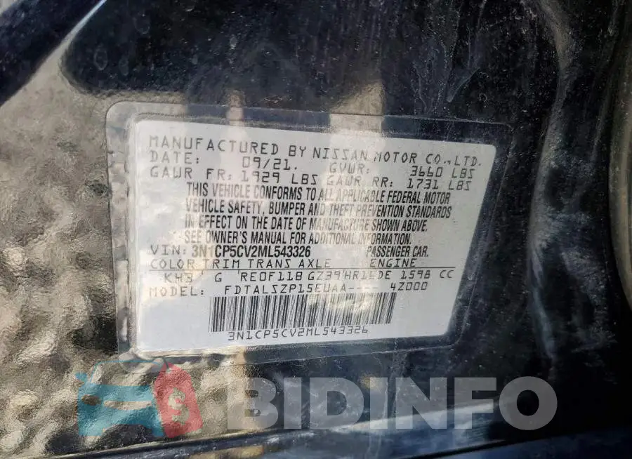 3N1CP5CV2ML543326 Photo# 14