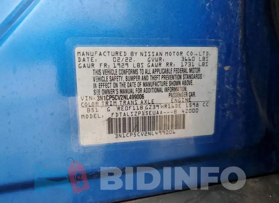 3N1CP5CV2NL499006 Photo# 13