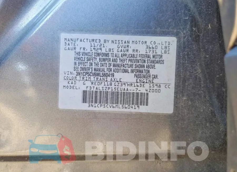 3N1CP5CV6ML560419 Photo# 14