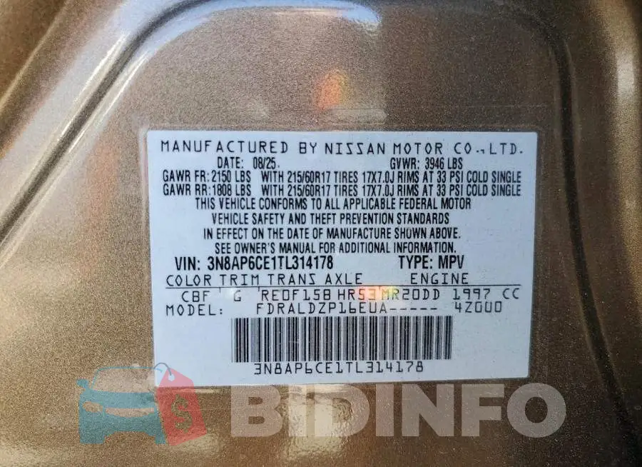 3N8AP6CE1TL314178 Photo# 13