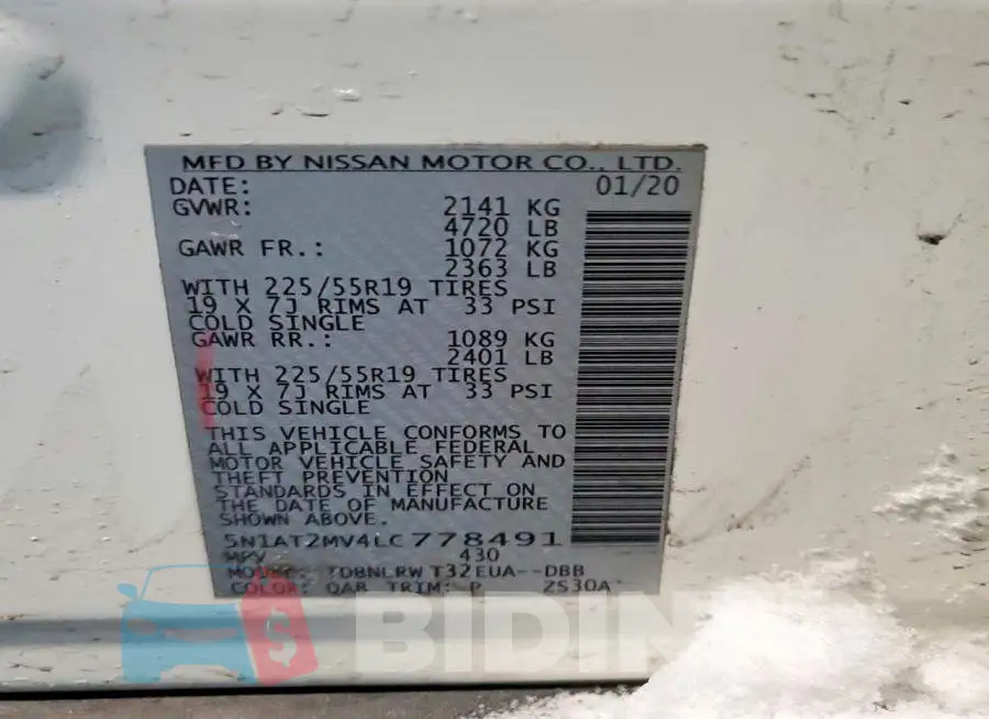 5N1AT2MV4LC778491 Photo# 14