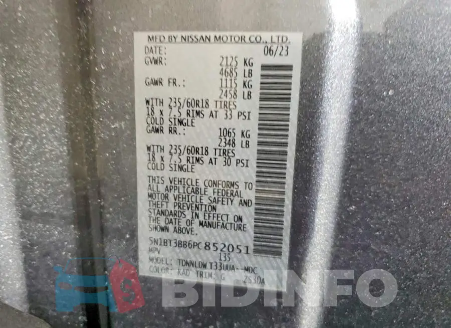 5N1BT3BB6PC852051 Photo# 13