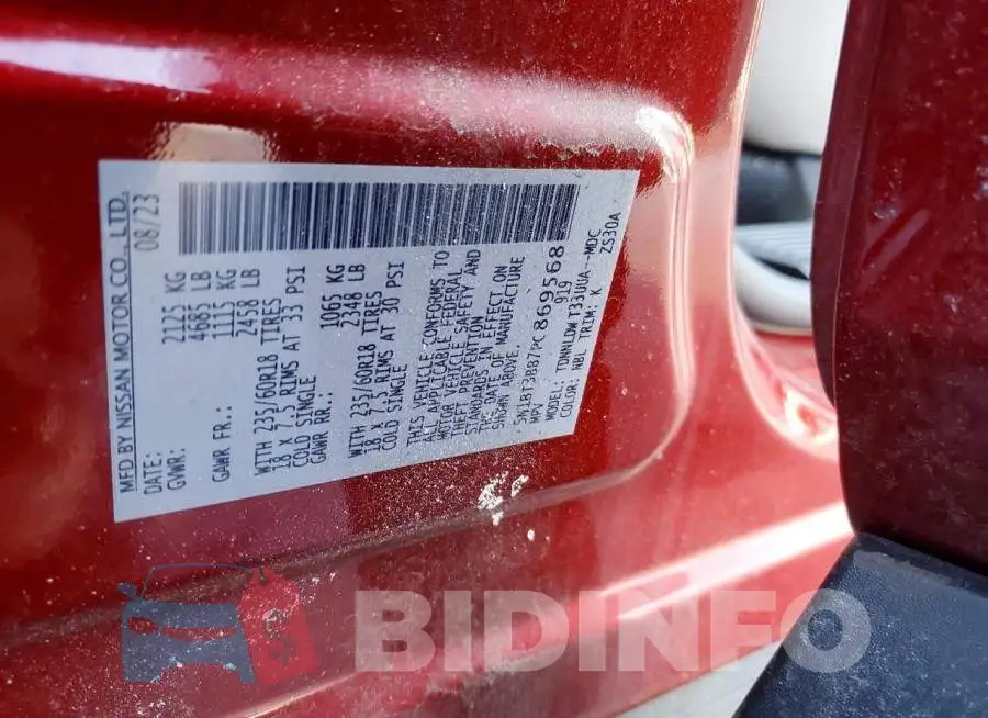 5N1BT3BB7PC869568 Photo# 13
