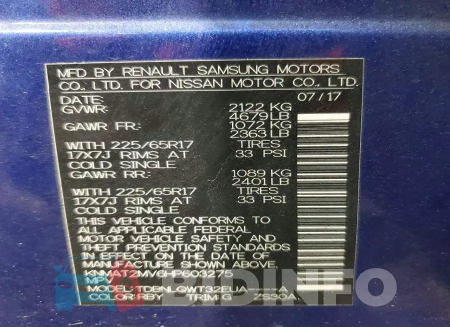 KNMAT2MV6HP603275 Photo# 13