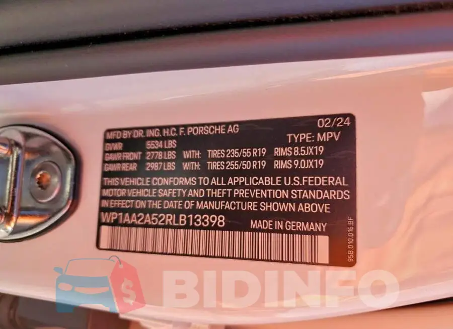 WP1AA2A52RLB13398 Photo# 13
