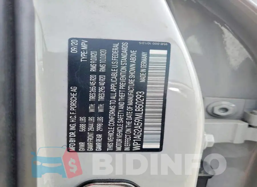 WP1AG2A59MLB50293 Photo# 12