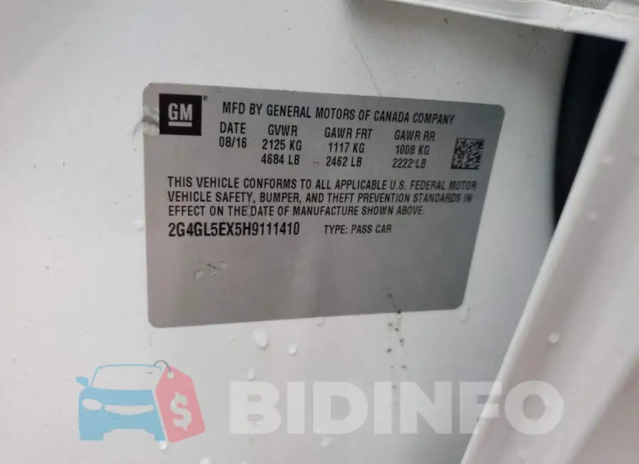 2G4GL5EX5H9111410 Photo# 12