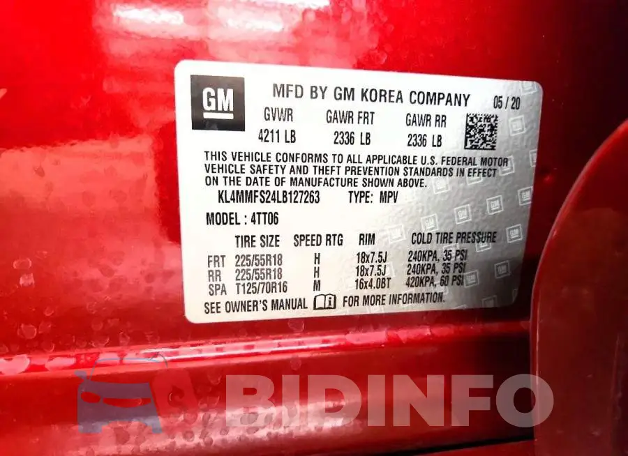 KL4MMFS24LB127263 Photo# 12