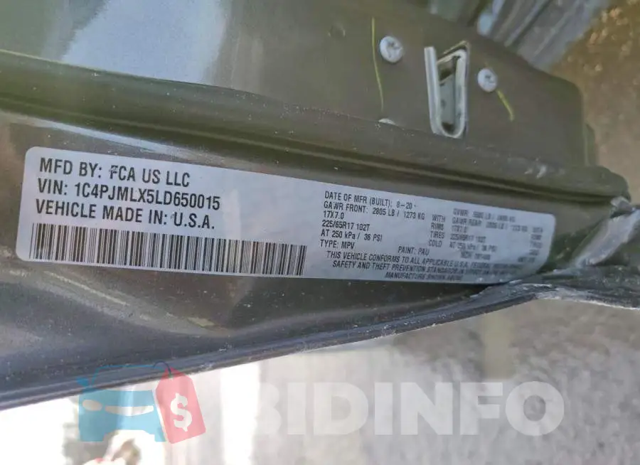 1C4PJMLX5LD650015 Photo# 13