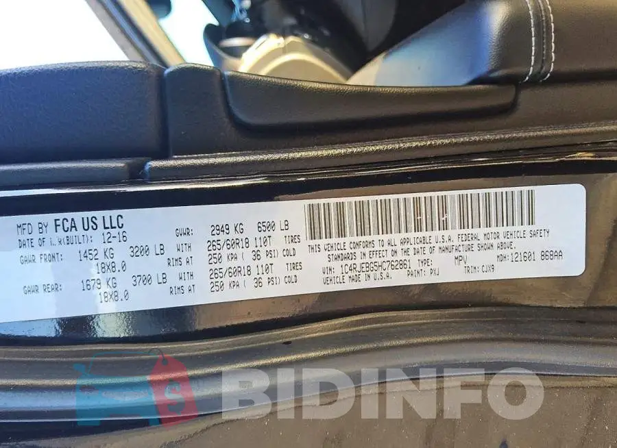 1C4RJEBG5HC762861 Photo# 13