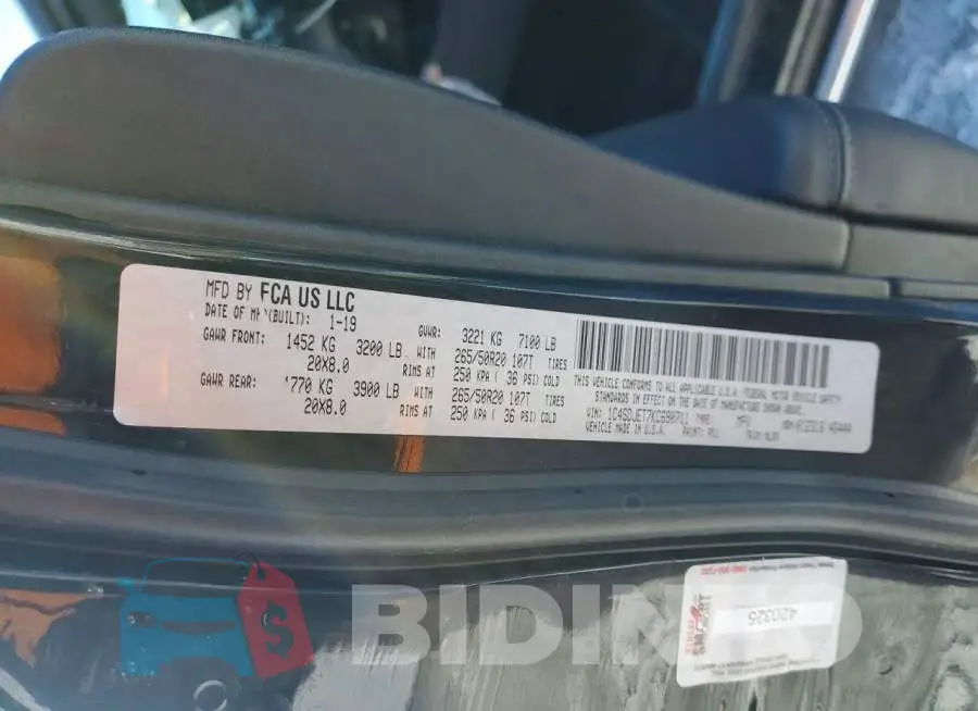 1C4SDJET7KC690711 Photo# 13