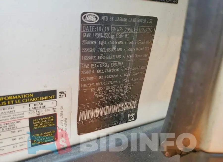 SALRG2RV0L2425989 Photo# 13