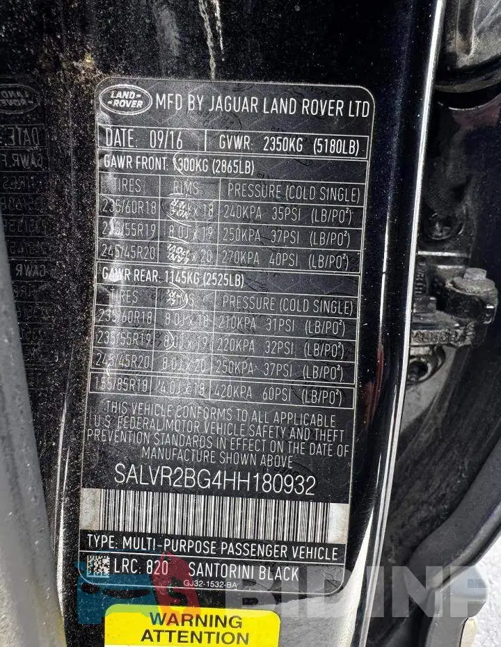 SALVR2BG4HH180932 Photo# 12
